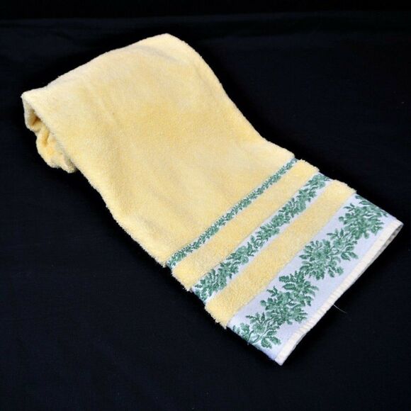 Yves Delorme Paris Vintage 90s 2 Towels Cotton Terry Cloth Made In France - Picture 3 of 7